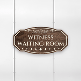 Victorian Plus Witness Waiting Room Wall or Door Sign | Legal and Courtroom Decoration