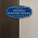 Victorian Plus Witness Waiting Room Wall or Door Sign | Legal and Courtroom Decoration