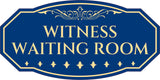 Victorian Plus Witness Waiting Room Wall or Door Sign | Legal and Courtroom Decoration
