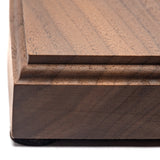 Gavels Fast Wooden Walnut Gavel and Square Sound Block for Judge Lawyer Auction - Not Engraved (Gold Band)