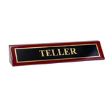 Piano Finished Rosewood Standard Engraved Desk Name Plate 'Teller', 2