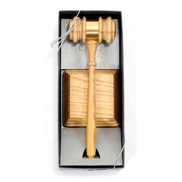 Director Presentation Set - 10-1/2" Oak Style Gavel