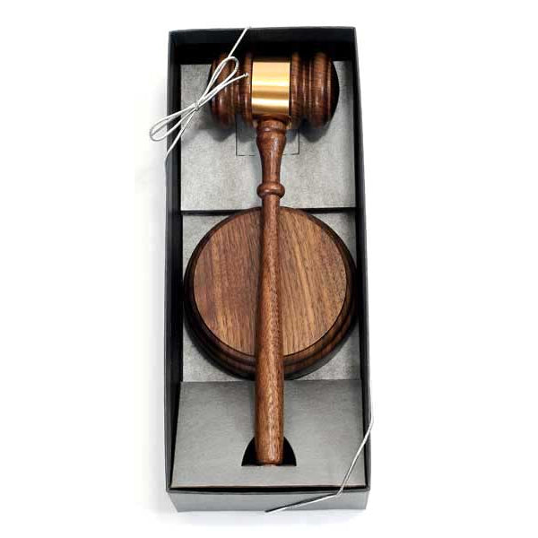 Director Presentation Set - 10-1/2" American Walnut Gavel