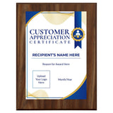 Customer Appreciation Certificate (Wooden) Wall Plaque With Easel Acrylic Stand | Certificates & Achievements Personalized Wall Prints (Plaques)
