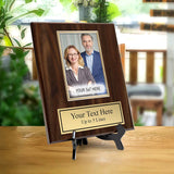 Gavels Fast Personalized Wooden Photo Plaque - Horizontal Picture Holder - Custom Text on Plate