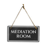 Mediation Room 5" x 10" Hanging Wall or Door Sign | Legal and Court House Rustic Twine Signage