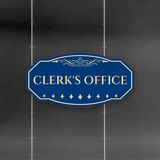Victorian Plus Clerk's Office Wall or Door Sign | Legal and Courtroom Decoration
