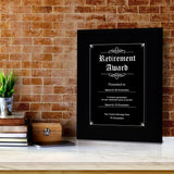 Signs ByLITA Customizable Retirement Black Frame Wooden Plaque with Optional Easel Mount | Recognition Gift for Employees, Organization members and Corporate Awards