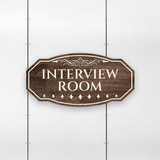 Victorian Plus Interview Room Wall or Door Sign | Legal and Courtroom Decoration