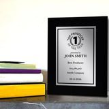 Top Producer of the Year Customizable Black Frame Award Plaque | Easel Mount Option | Achievement and Recognition Personalizable Plaques