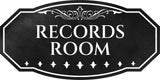 Victorian Plus Records Room Wall or Door Sign | Legal and Courtroom Decoration