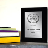 Signs ByLITA Customizable Black Frame Wooden Award Plaque | Optional Easel Mount | Personalizable Recognition Gift for Winners of Awards, Certificates and Achievements