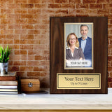 Gavels Fast Personalized Wooden Photo Plaque - Horizontal Picture Holder - Custom Text on Plate
