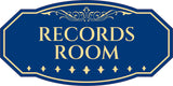 Victorian Plus Records Room Wall or Door Sign | Legal and Courtroom Decoration
