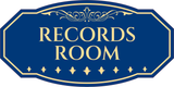 Victorian Plus Records Room Wall or Door Sign | Legal and Courtroom Decoration