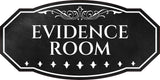 Victorian Plus Evidence Room Wall or Door Sign | Legal and Courtroom Decoration