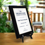 Dean’s List Certificate Personalized (Wooden) Wall Plaque With Easel Acrylic Stand | Certificates & Achievements