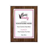 Boss Lady Customizable Award Plaque | Achievement and Recognition Personalizable Plaques
