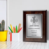 Hospitality Theme Customizable Award Plaque | Recognition of Achievement and Service Personalizable Plaques