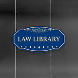 Victorian Plus Law Library Wall or Door Sign | Legal and Courtroom Decoration