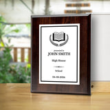 Education Theme Customizable Wooden Award Plaque | Easel Mount Option | Achievement and Recognition Personalizable Plaques