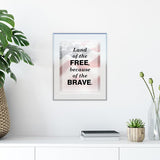 Signs ByLITA Personalized Acrylic Award Plaque with Patriot Faded US Flag Design – Custom Engraved Clear Desk Award, Recognition Gift, Office Decor (Multiple Sizes)