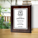 Academic Achievement Customizable Award Plaque | Recognition of Achievement and Service Personalizable Plaques