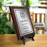 Academic Achievement Customizable Award Plaque | Recognition of Achievement and Service Personalizable Plaques