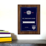 Military or Police Recognition (Gold Army Green) Wooden Wall Plaque With Easel Acrylic Stand | Certificates & Achievements Personalized Wall Prints (Plaques)