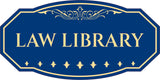 Victorian Plus Law Library Wall or Door Sign | Legal and Courtroom Decoration