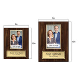 Gavels Fast Personalized Wooden Photo Plaque - Horizontal Picture Holder - Custom Text on Plate