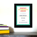 Perfect Attendance Award Personalized (Wooden) Wall Plaque With Easel Acrylic Stand | Certificates & Achievements