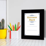 Signs ByLITA Customizable Retirement Black Frame Wooden Plaque with Optional Easel Mount | Recognition Gift for Employees, Organization members and Corporate Awards