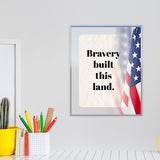 Signs ByLITA Personalized Acrylic Award Plaque with Honor Faded US Flag Design – Custom Engraved Clear Desk Award, Recognition Gift, Office Decor (Multiple Sizes)