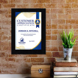 Customer Appreciation Certificate (Wooden) Wall Plaque With Easel Acrylic Stand | Certificates & Achievements Personalized Wall Prints (Plaques)