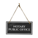 Notary Public Office 5" x 10" Hanging Wall or Door Sign | Legal and Court House Rustic Twine Signage