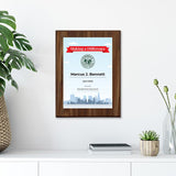 Community Hero Award Personalized (Wooden) Wall Plaque With Easel Acrylic Stand | Certificates & Achievements Personalized Wall Prints (Plaques)