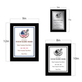 Thank You For Your Service Military and First Responders Customizable Black Frame Award Plaque | Easel Mount Option | Patriotic Recognition of Achievement and Service Personalizable Plaques