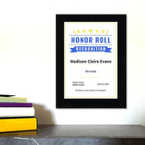 Honor Roll Recognition Personalized (Wooden) Wall Plaque With Easel Acrylic Stand | Certificates & Achievements
