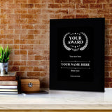 Signs ByLITA Customizable Black Frame Wooden Award Plaque | Optional Easel Mount | Personalizable Recognition Gift for Winners of Awards, Certificates and Achievements