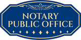 Victorian Plus Notary Public Office Wall or Door Sign | Legal and Courtroom Decoration