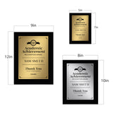 Signs ByLITA Academic Achievement Recognition Customizable Black Frame Award Wooden Plaque Award with Easel Stand |For Winners of Awards Certificates and Achievements