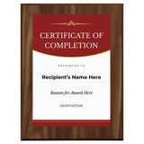 Certificate of Completion (Wooden) Wall Plaque With Easel Acrylic Stand | Certificates & Achievements Personalized Wall Prints (Plaques)