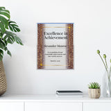 Signs ByLITA Personalized Acrylic Award Plaque with Glitter Borders Design – Custom Engraved Clear Desk Award, Recognition Gift, Office Decor (Multiple Sizes)