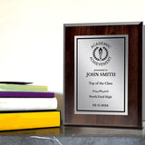 Academic Achievement Customizable Award Plaque | Recognition of Achievement and Service Personalizable Plaques