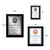 Employee Of The Month Customizable Black Frame Award Plaque | Easel Mount Option | Recognition of Achievement and Service Personalizable Plaques
