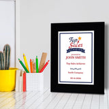 Top Sales Achiever Customizable Black Frame Award Plaque | Easel Mount Option | Achievement and Recognition Personalizable Plaques