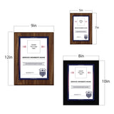 Military or Police Recognition (Navy Blue) Wooden Wall Plaque With Easel Acrylic Stand | Certificates & Achievements Personalized Wall Prints (Plaques)