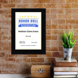 Honor Roll Recognition Personalized (Wooden) Wall Plaque With Easel Acrylic Stand | Certificates & Achievements