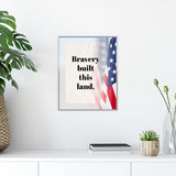 Signs ByLITA Personalized Acrylic Award Plaque with Honor Faded US Flag Design – Custom Engraved Clear Desk Award, Recognition Gift, Office Decor (Multiple Sizes)